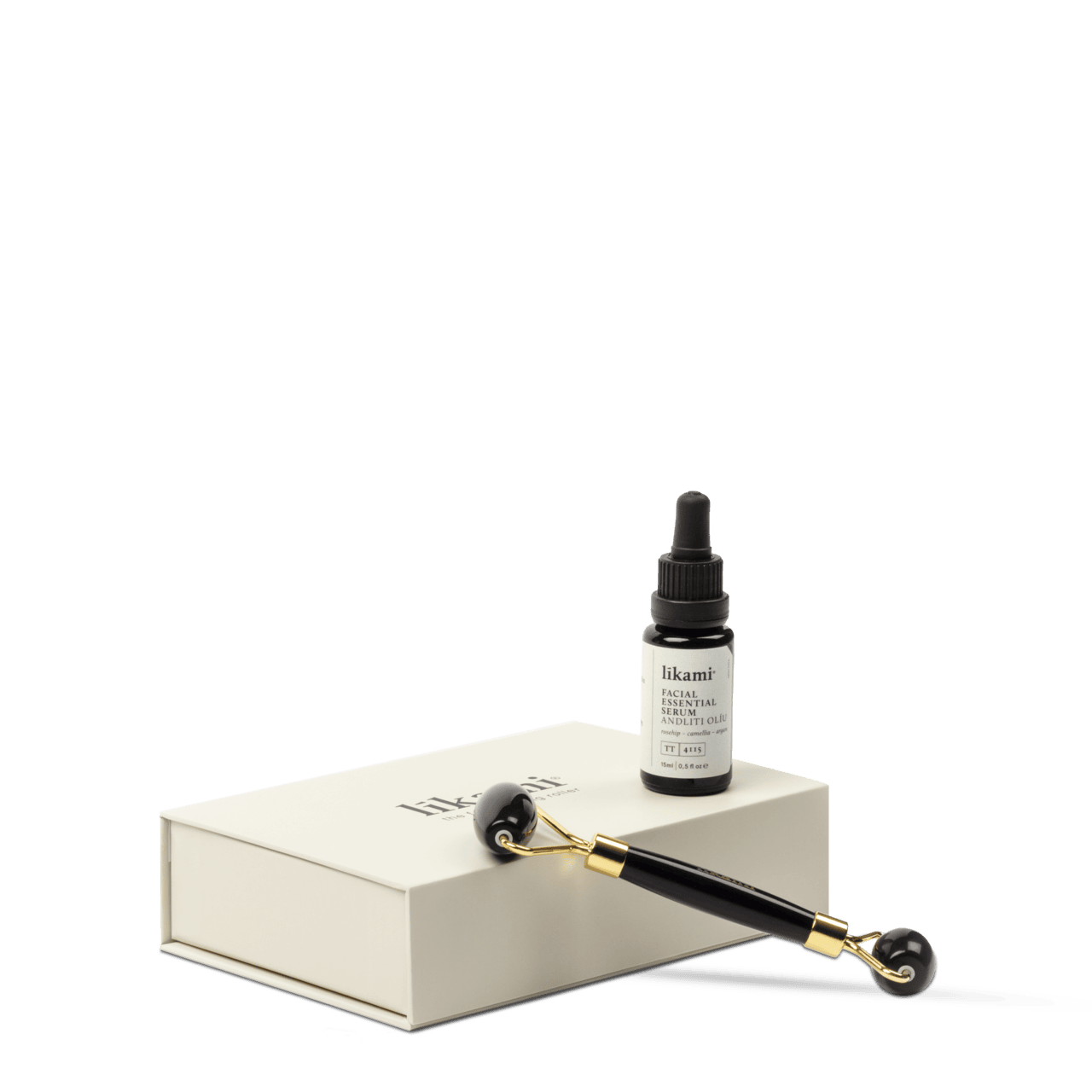 Set Facial Essential Oil Serum 15 ML Stone Roller